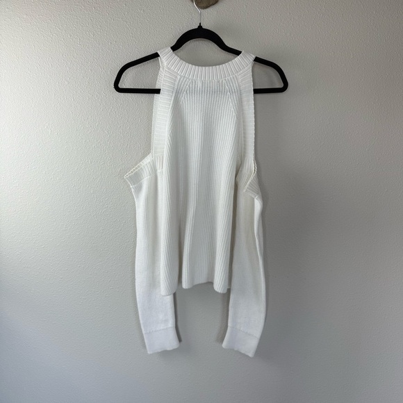 Rag & Bone Dana Cold Shoulder Sweater White Casual Preppy Women’s Large - Picture 11 of 13